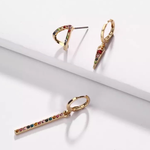 Jewelry - • Callie • 3 pc. Asymmetrical Earring Set